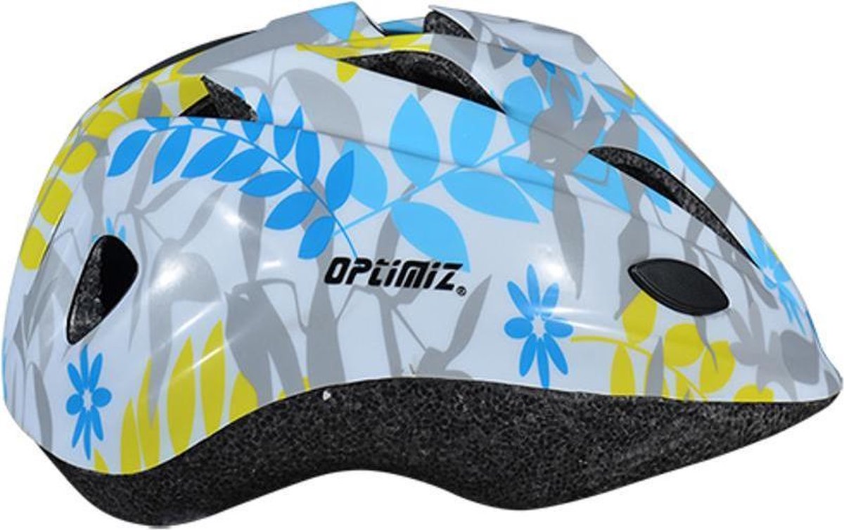 kinderhelm Optimiz - Bloemen Wit Blauw Geel - Small
