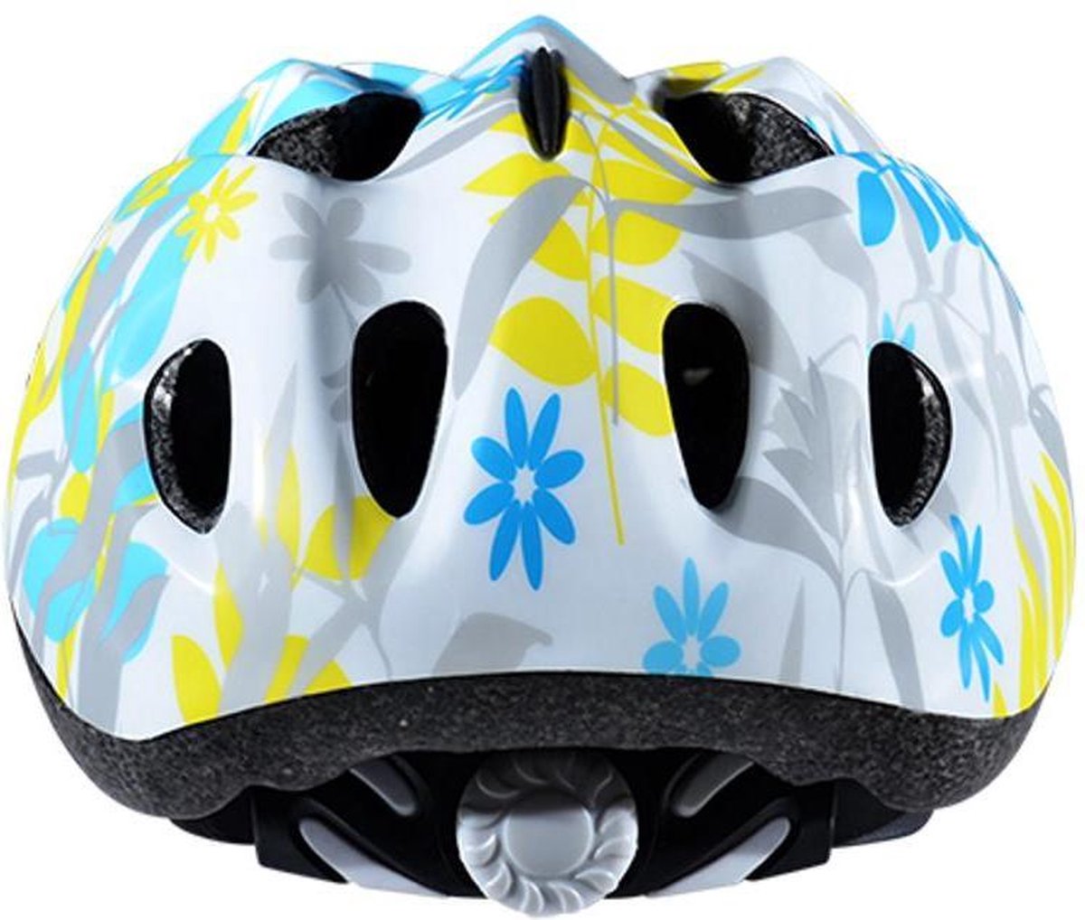 kinderhelm Optimiz - Bloemen Wit Blauw Geel - Small