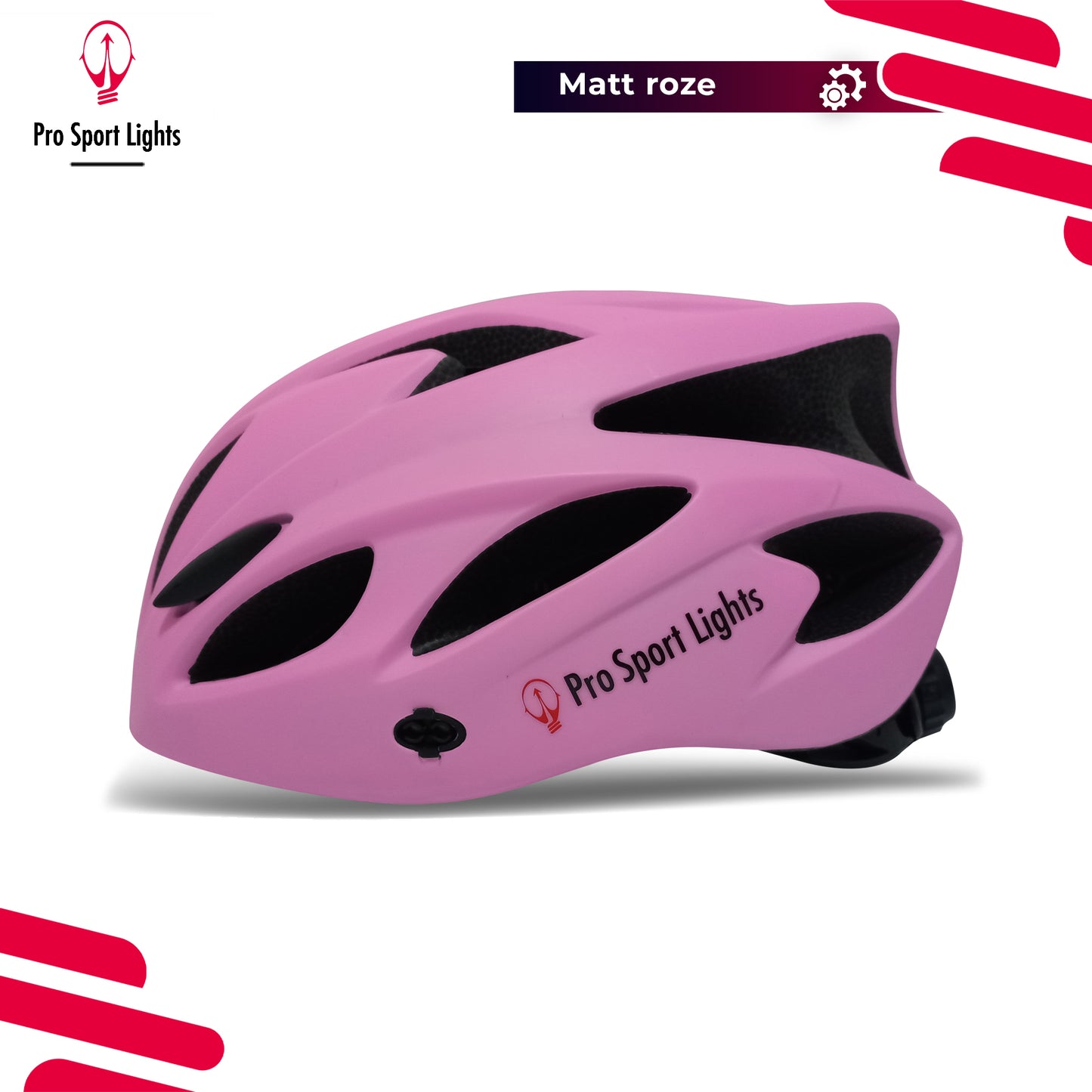 Fietshelm Dames Pro Sport Lights - Roze