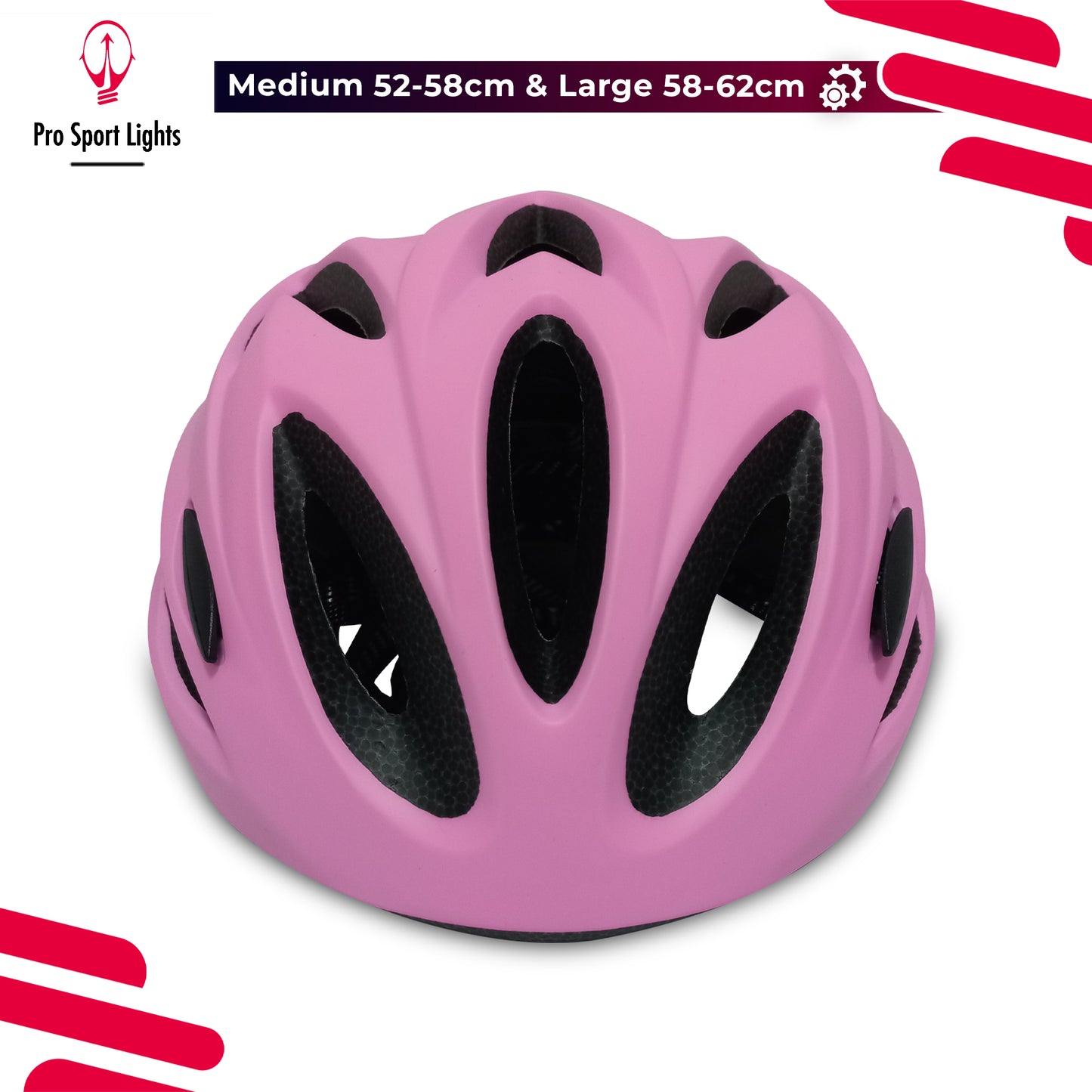 Fietshelm Dames Pro Sport Lights - Roze