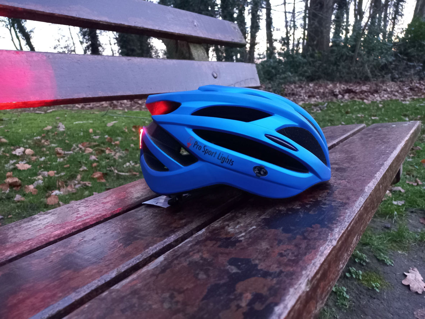 Pro Sport Lights Fietshelm - Metallic Blauw - 54/61cm