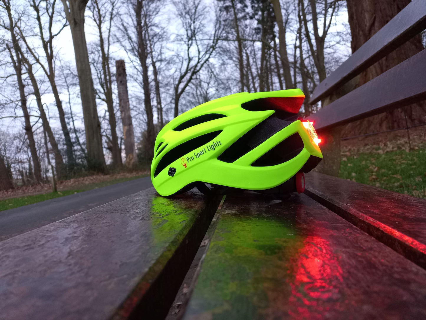 Pro Sport Lights Fietshelm - Flashy Geel - 54/61cm