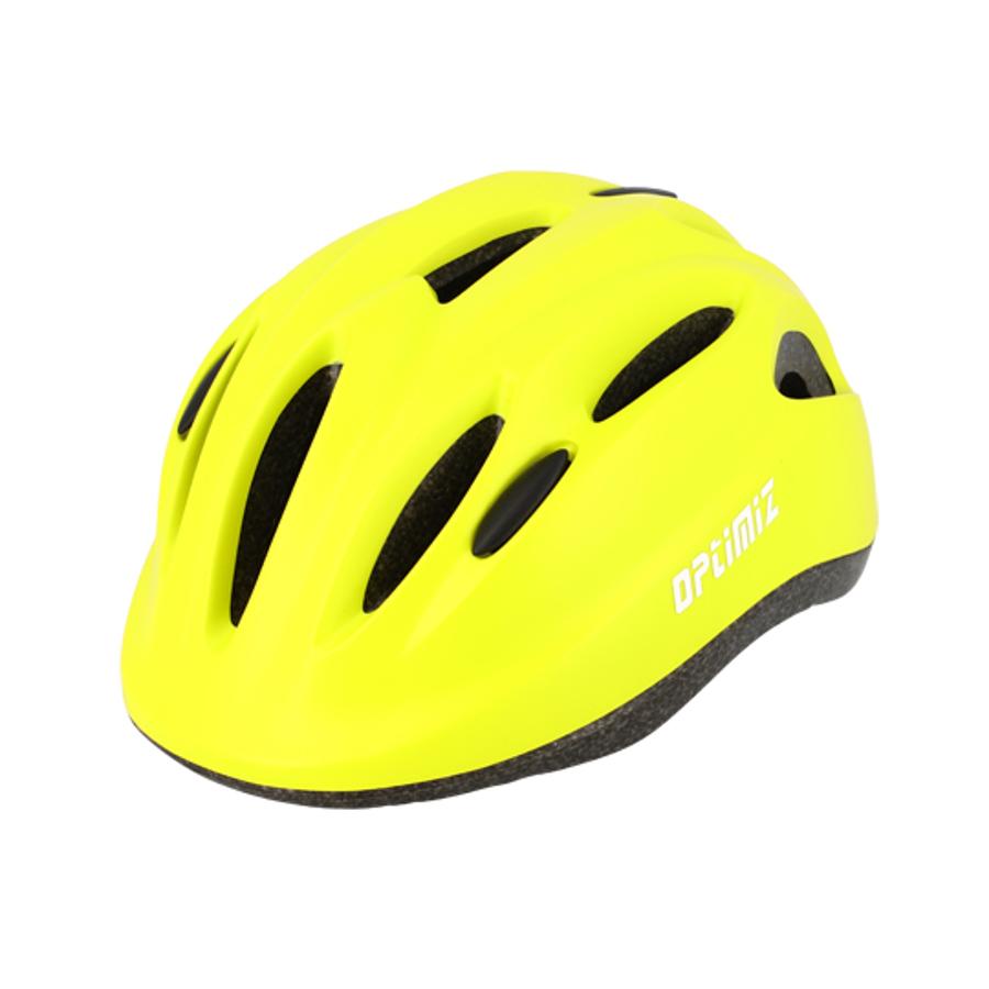 Casque de vélo enfant Optimiz 52-56cm - Jaune Flashy Mat