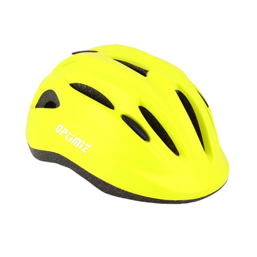 Casque de vélo enfant Optimiz 52-56cm - Jaune Flashy Mat