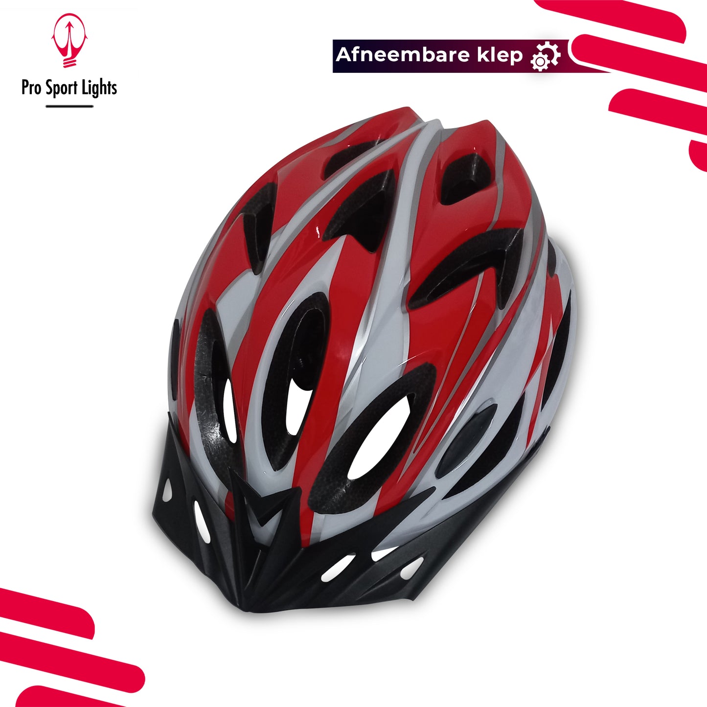Fietshelm Dames/Heren - Wit/Rood