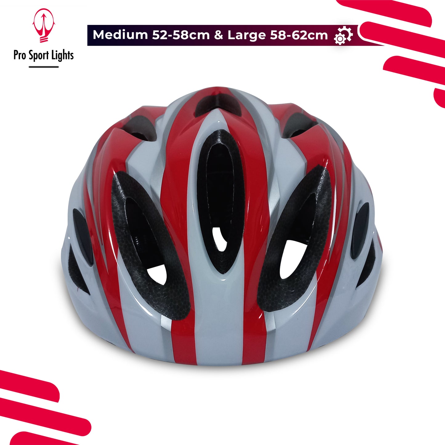 Fietshelm Dames/Heren - Wit/Rood