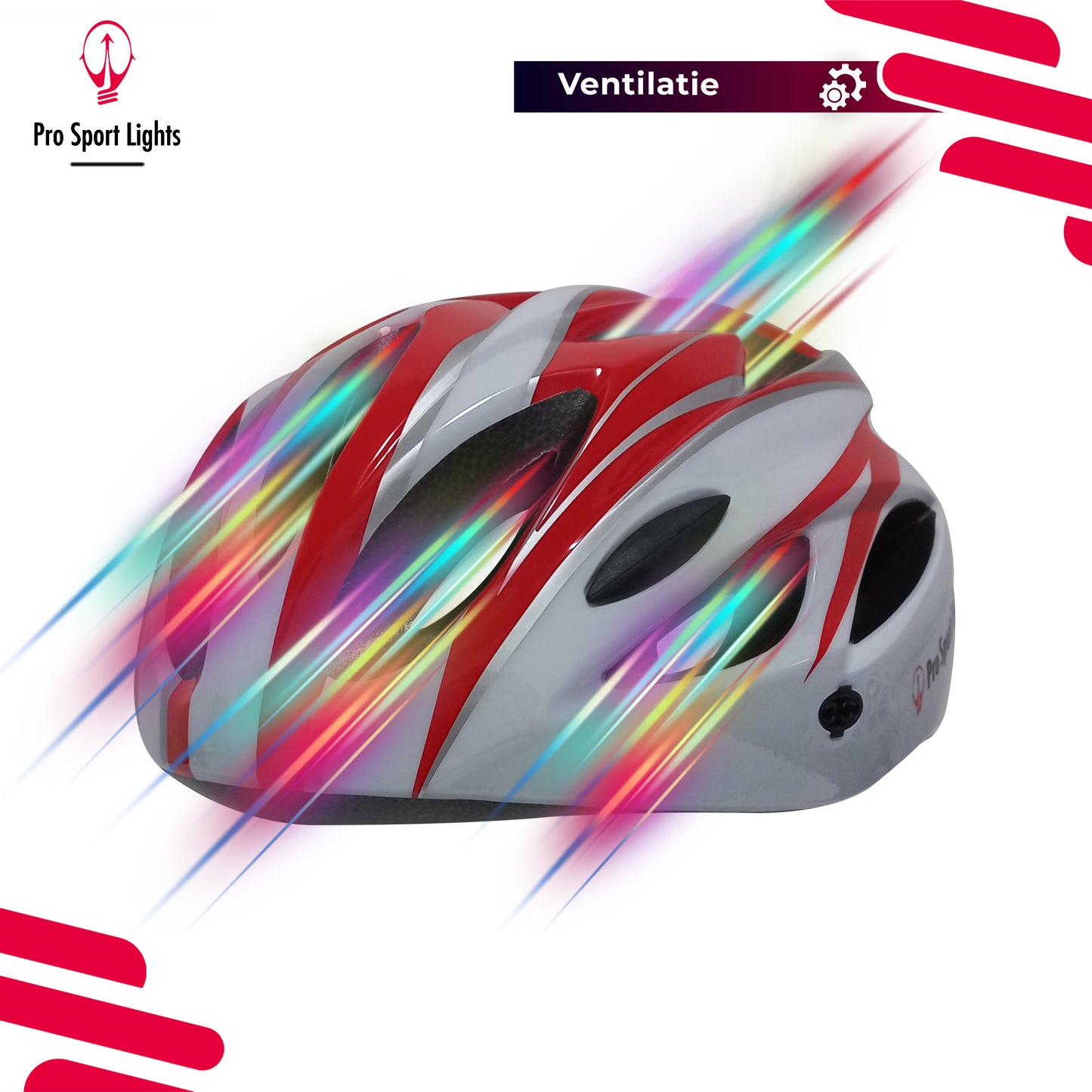 Fietshelm Dames/Heren - Wit/Rood