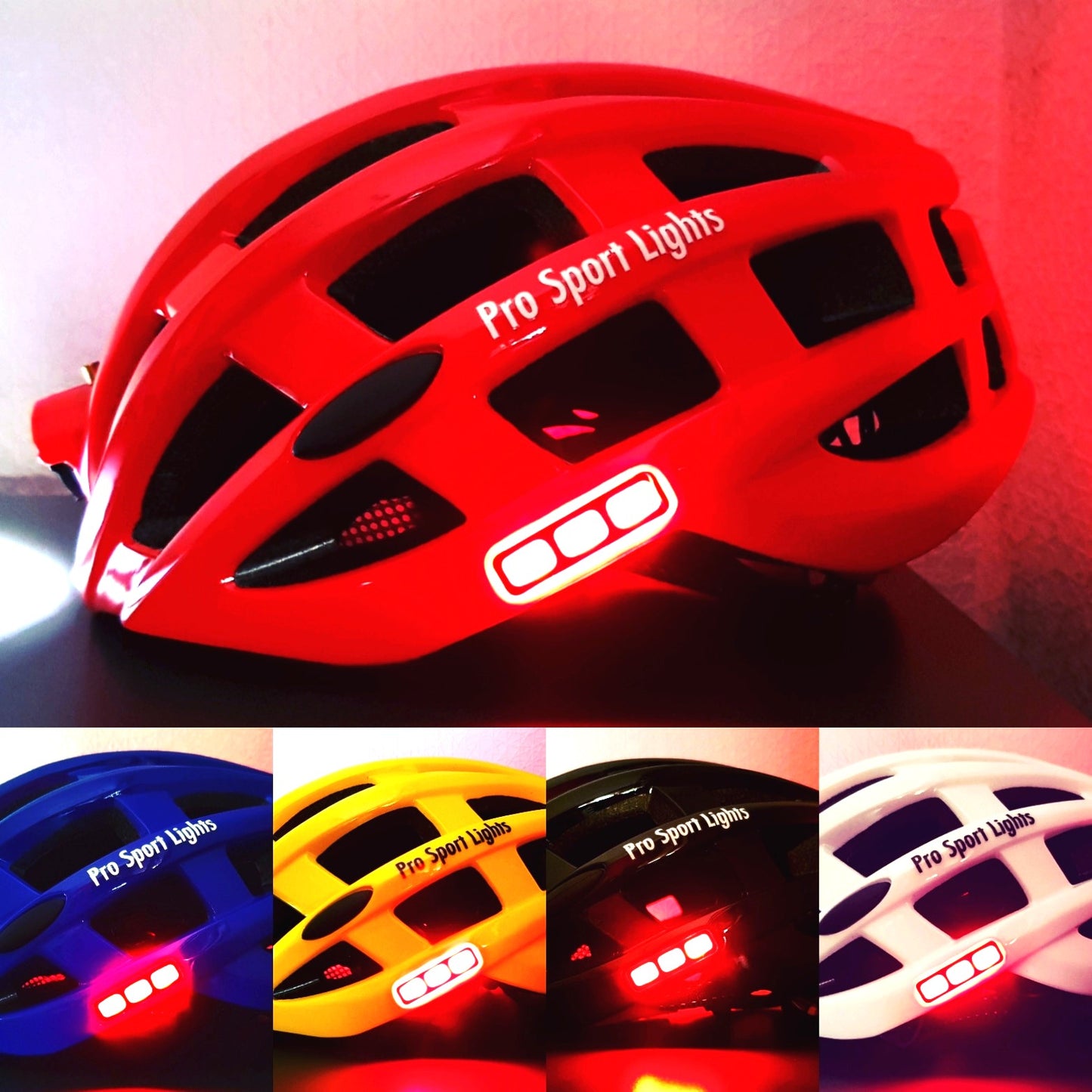 Pro Sport Lights Fietshelm - Zwart