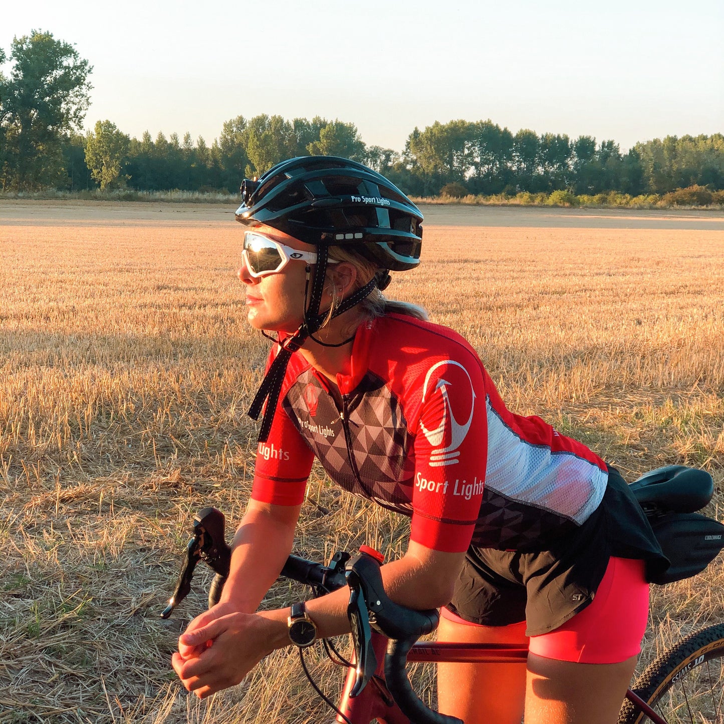 Pro Sport Lights Fietshelm - Zwart