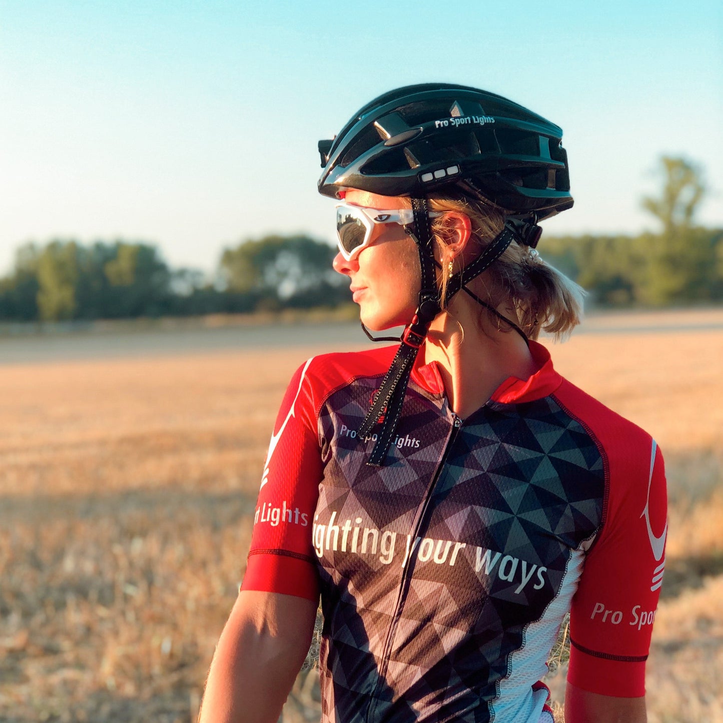 Pro Sport Lights Fietshelm - Zwart