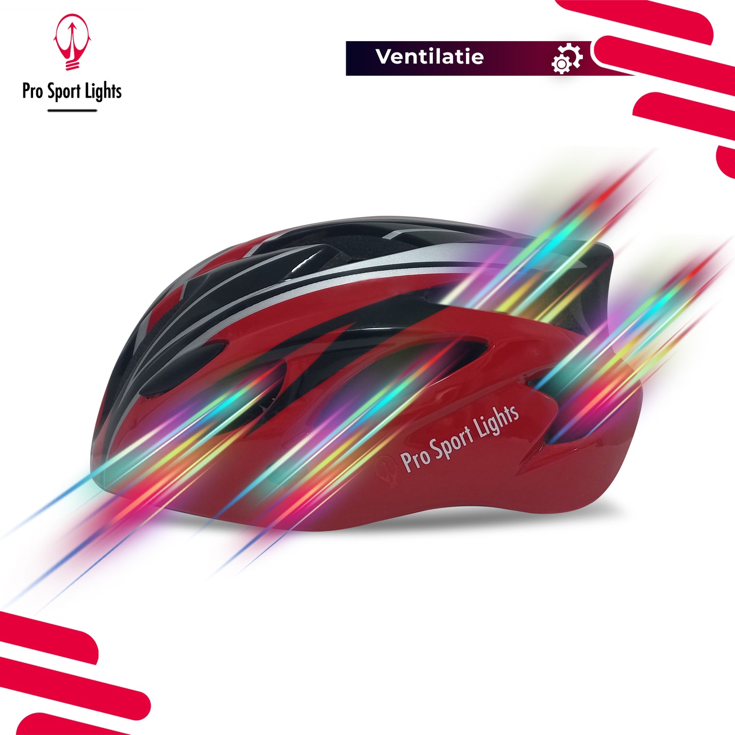 Fietshelm Dames/Heren - Rood/Zwart