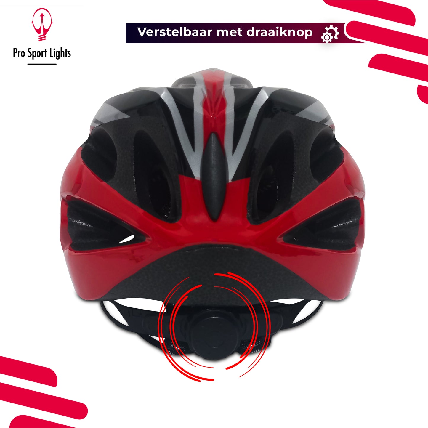 Fietshelm Dames/Heren - Rood/Zwart
