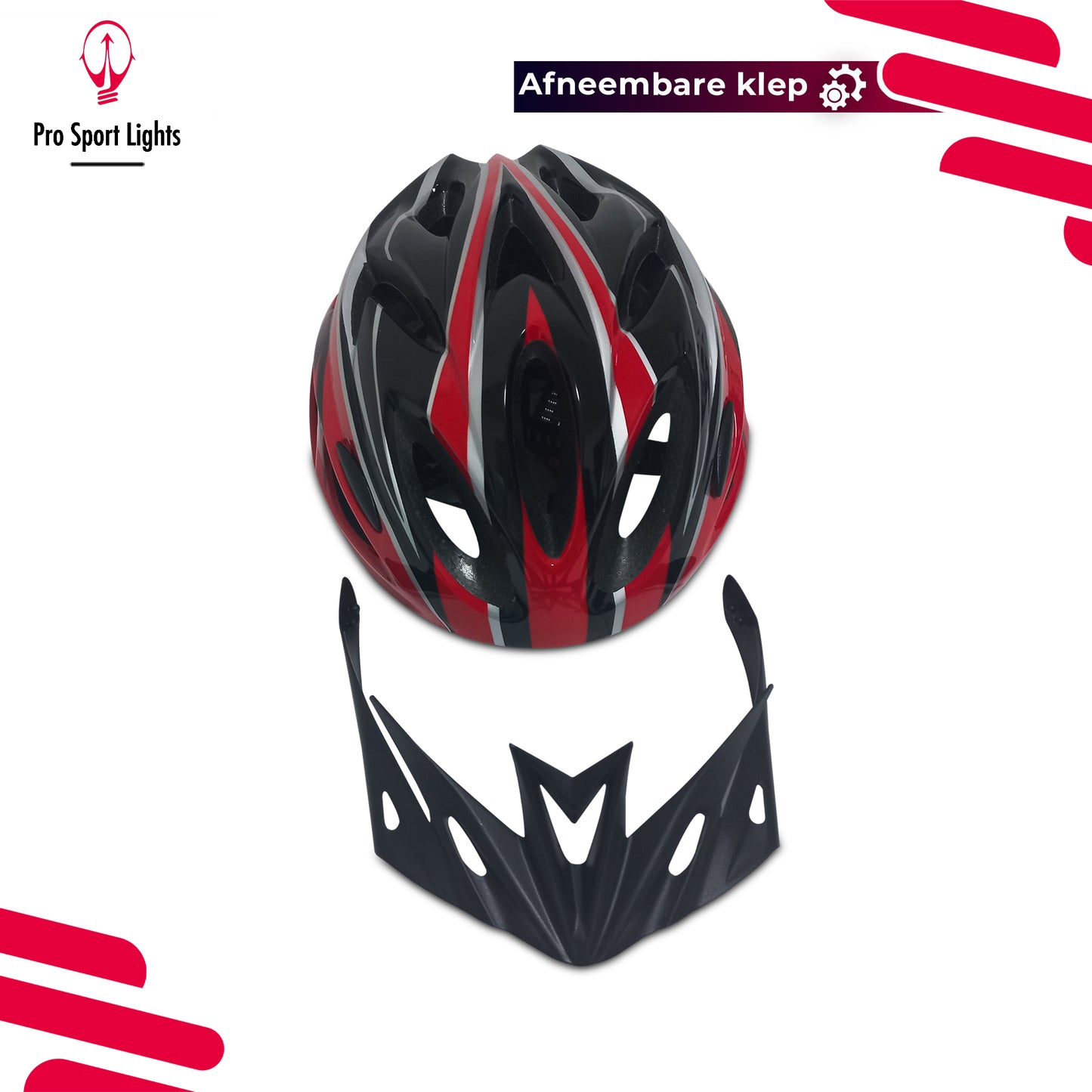 Fietshelm Dames/Heren - Rood/Zwart