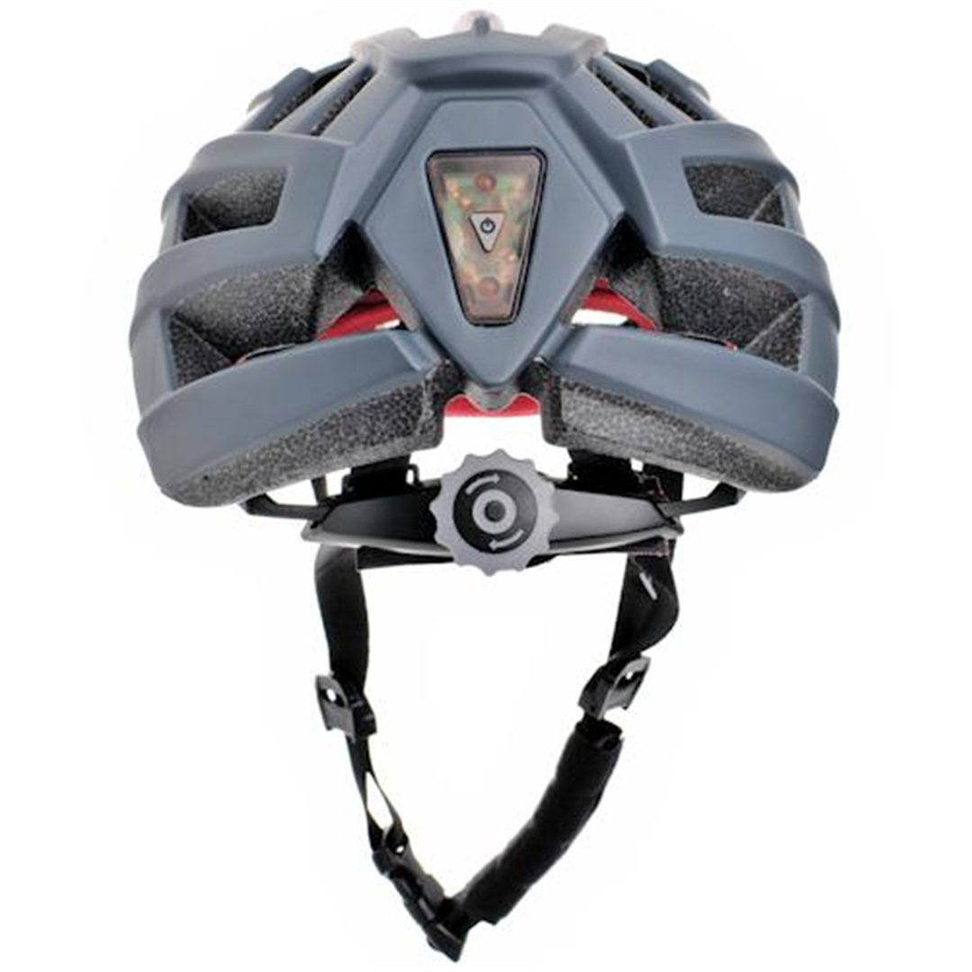 Casque de vélo adultes ProX avec lumière - 52-58cm - Bleu Gris Mat