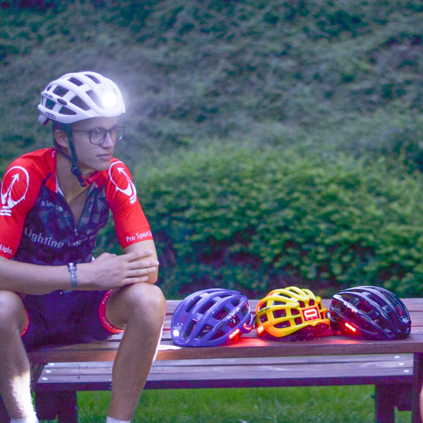 Fietshelm met verlichting