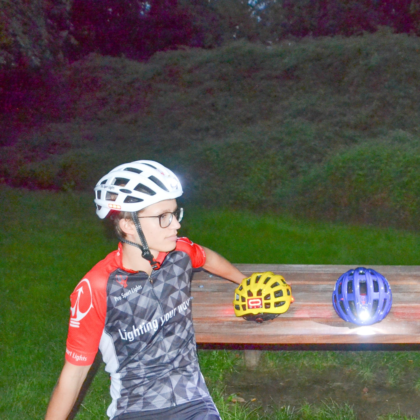 Fietshelm met verlichting