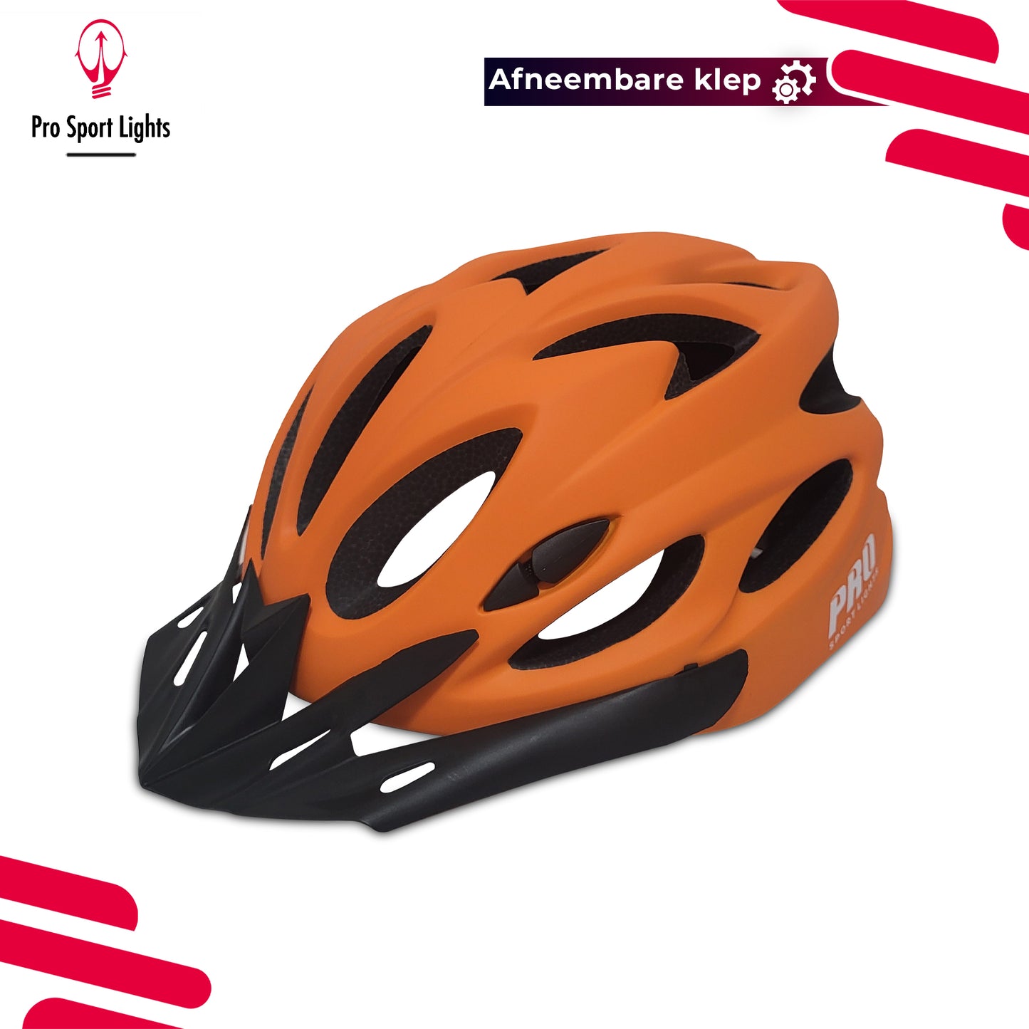Pro Sport Lights fietshelm Dames/Heren - Volwassenen - Orange