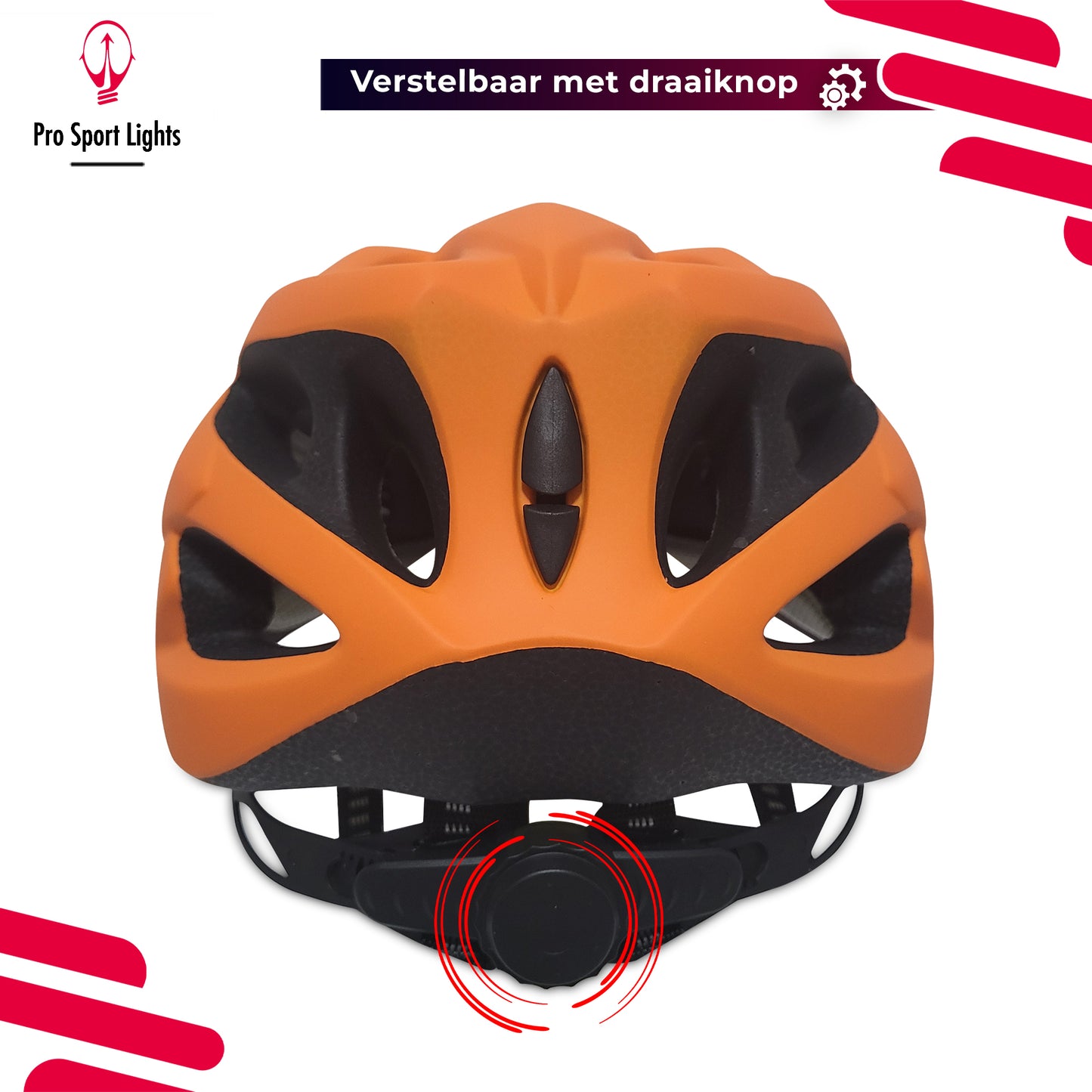 Pro Sport Lights fietshelm Dames/Heren - Volwassenen - Orange