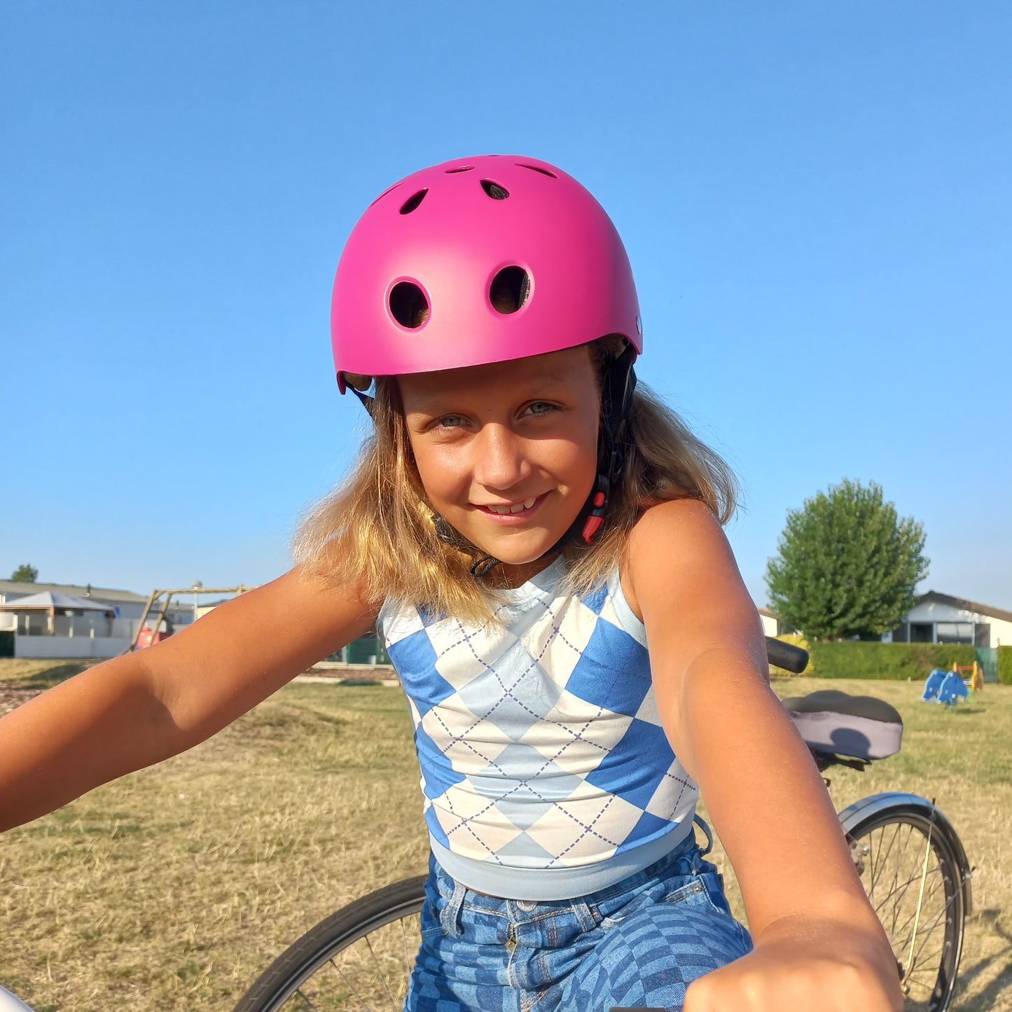 Children's bicycle helmet Matt Pink