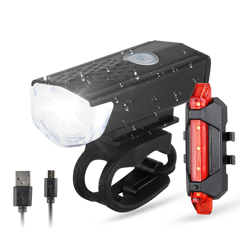 Portiek Elastisch Ontbering Pro Sport Lights LED Fietsverlichting Set - USB Oplaadbaar - 300 & 20