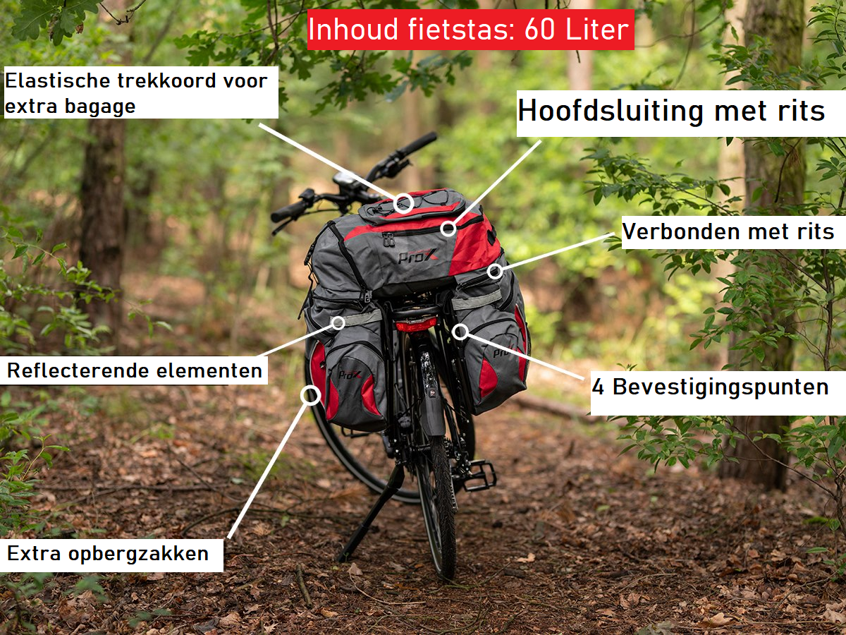 Fietstassen Dubbel ProX - 60Liter