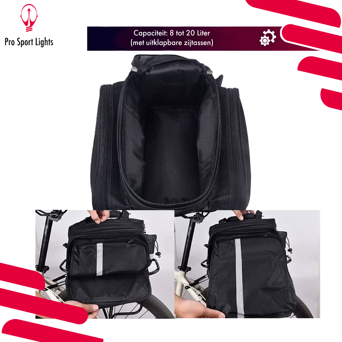 Fietstas Bagagedrager Achter - 8 tot 20 Liter - Trunkbag