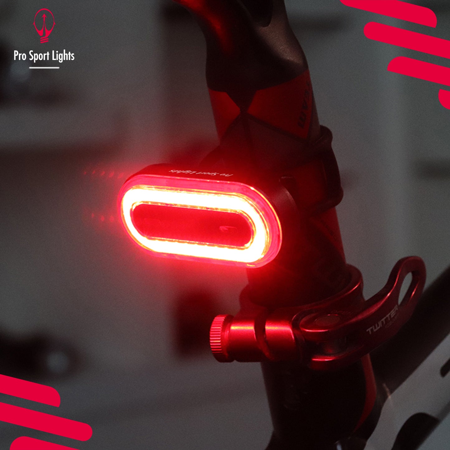 Fietsverlichtingsset Pro Sport Lights - 1200 & 100 Lumen - USB Oplaadbaar