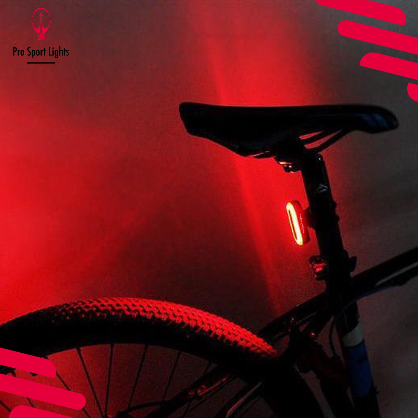 Fietsverlichtingsset Pro Sport Lights - 1200 & 100 Lumen - USB Oplaadbaar