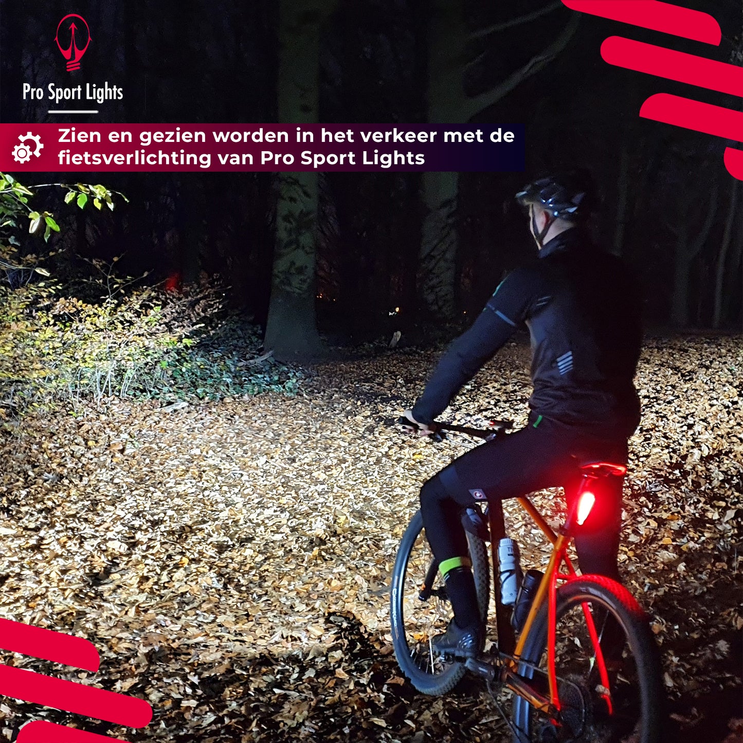 Fietsverlichting USB Oplaadbaar Pro Sport Lights 1200 Lumen