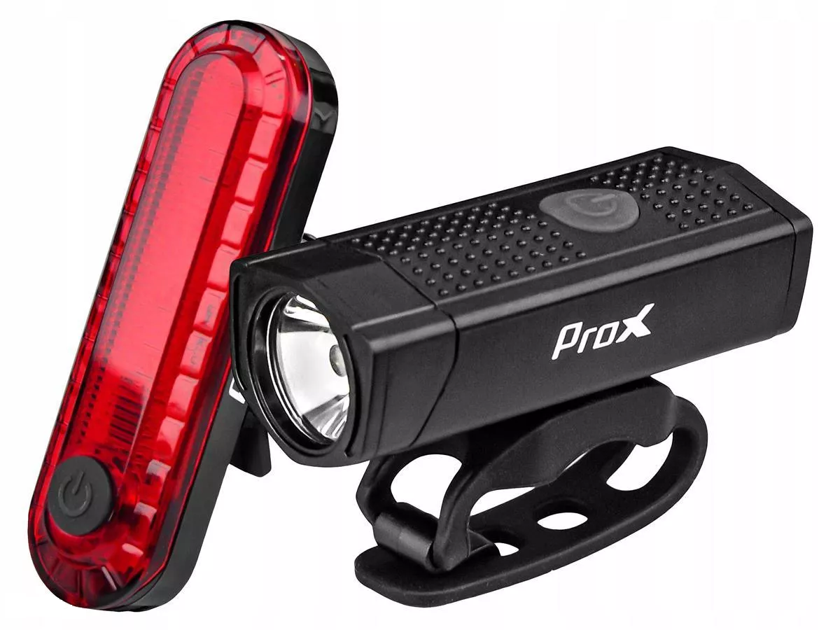 ProX LED Fietsverlichting Set - Voorlicht 300 Lumen en Achterlicht