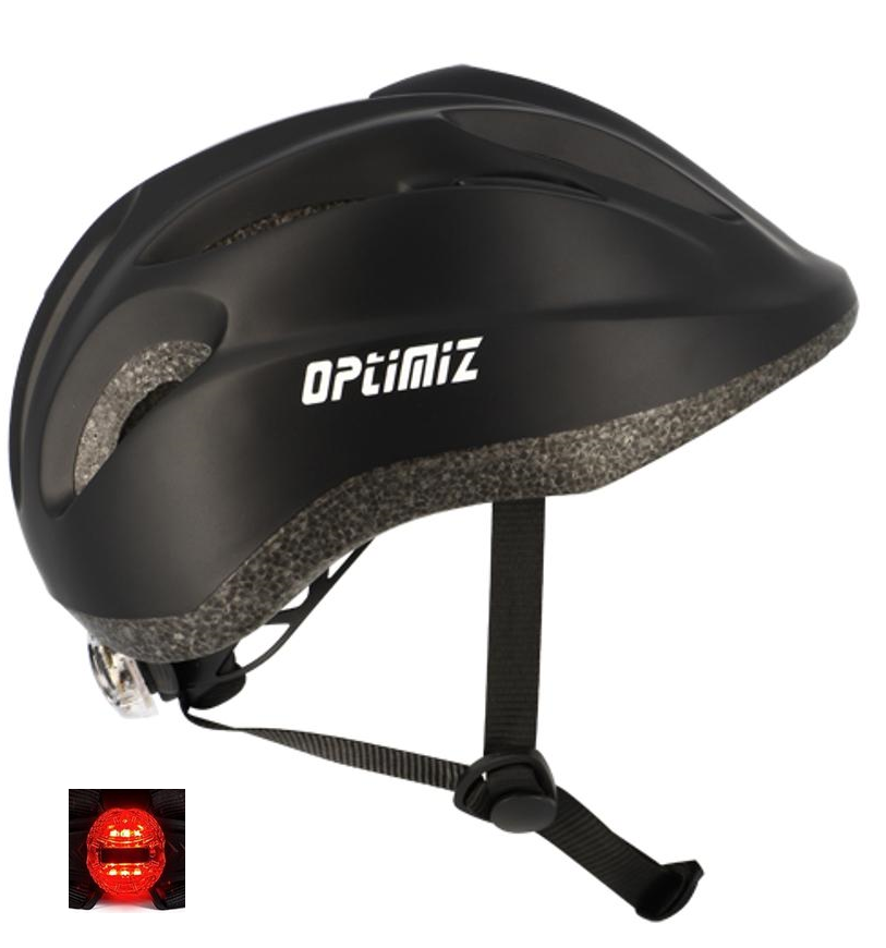 Fietshelm voor kinderen Optimiz 52-56cm - Matt Zwart