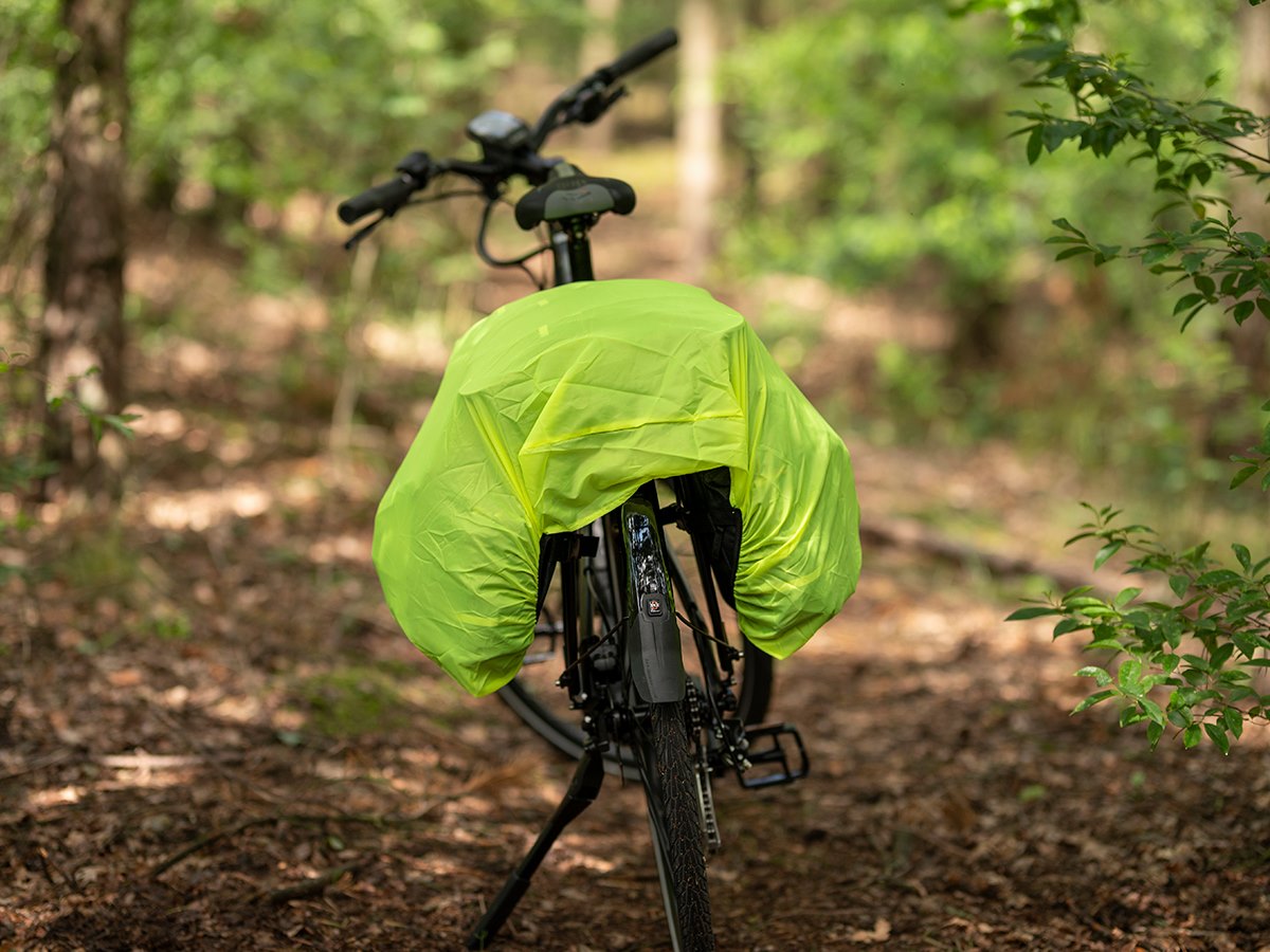 Fietstassen Dubbel ProX - waterdichts 43 Liter fietstas - Zwart Grijs - RegenhoesFietstassen Dubbel ProX - waterdichts 43 Liter fietstas - Zwart Grijs - Regenhoes