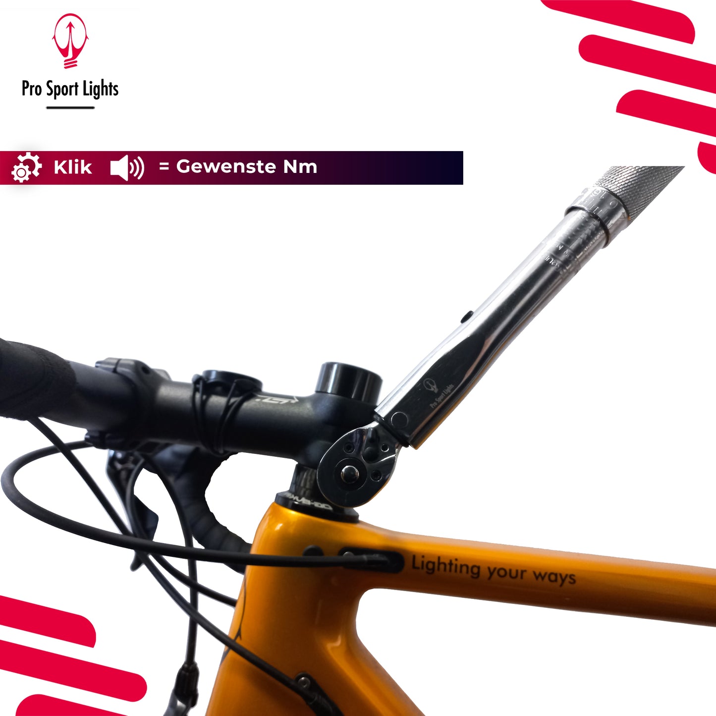 Momentsleutel Fiets 1/4 Pro Sport Lights - 2/24NM