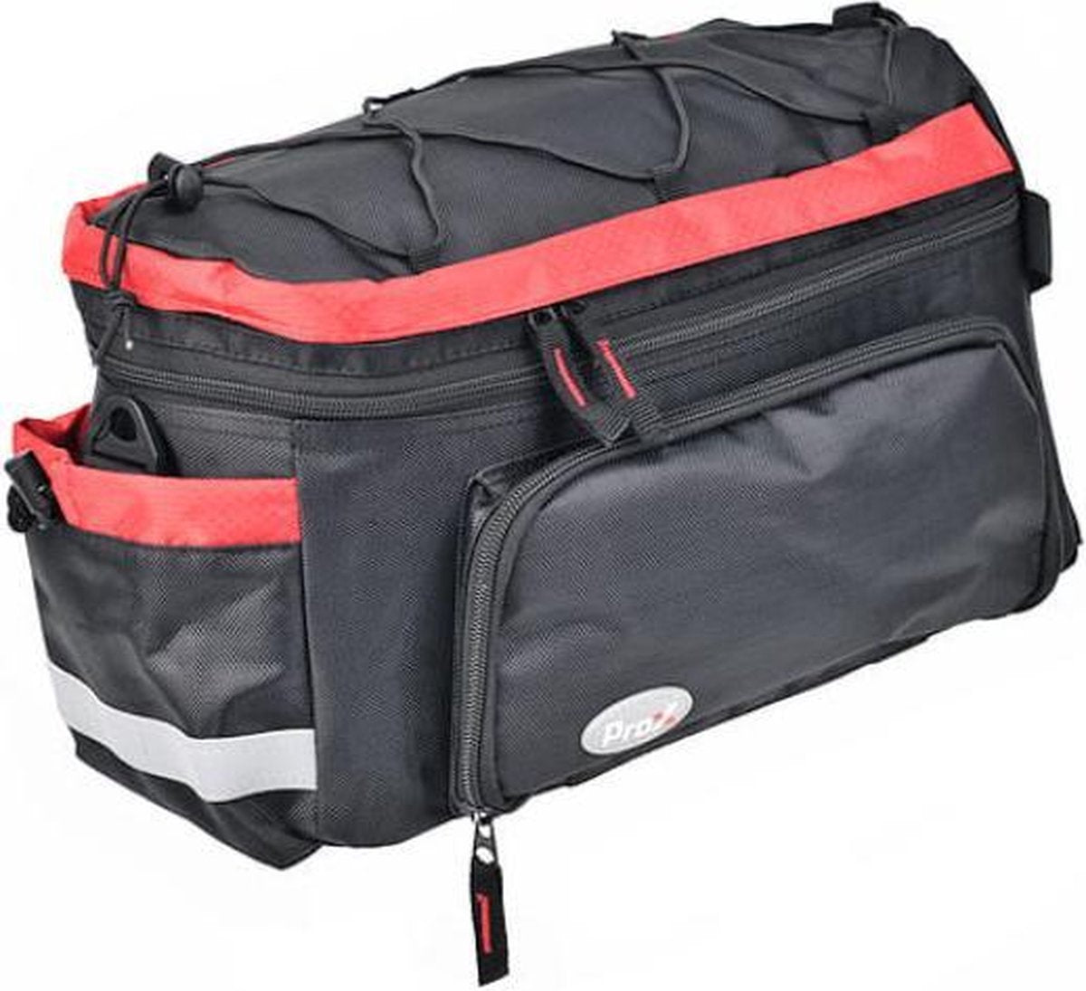 Bicycle Bag Red ProX 15 Liter Luggage Carrier Bag with Rain Cover
