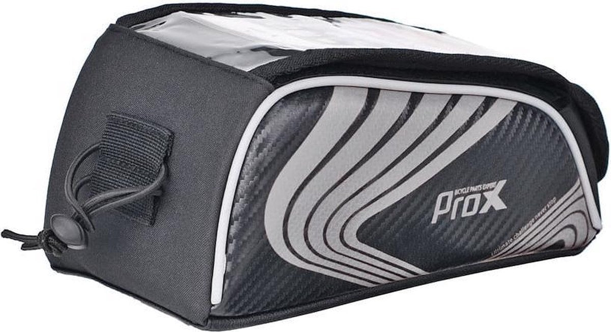 ProX Frametas met telefoonhouder - Smartphone tot 5,5 inch - Zwart 1.5Liter - MTB/mountainbike