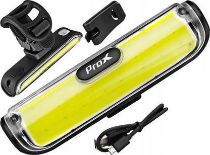 ProX etuvalo – 100 lm, micro-USB, 180° näkyvyys
