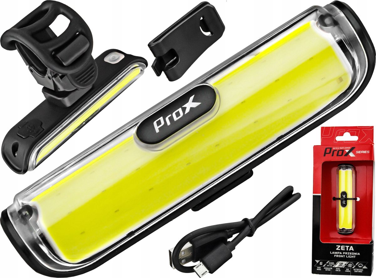 ProX Voorlicht 100 Lumen - Micro USB Oplaadbaar - 180° zichtbaarheid