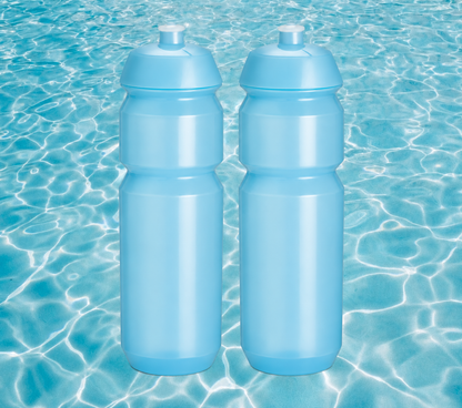 2x Drinking Bottles Pro Sport Lights - 750 ml - Transparent Blue