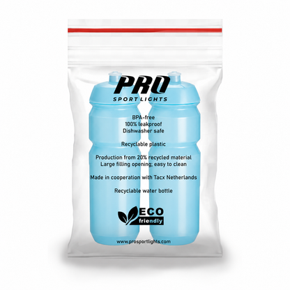 2x Drinking Bottles Pro Sport Lights - 750 ml - Transparent Blue