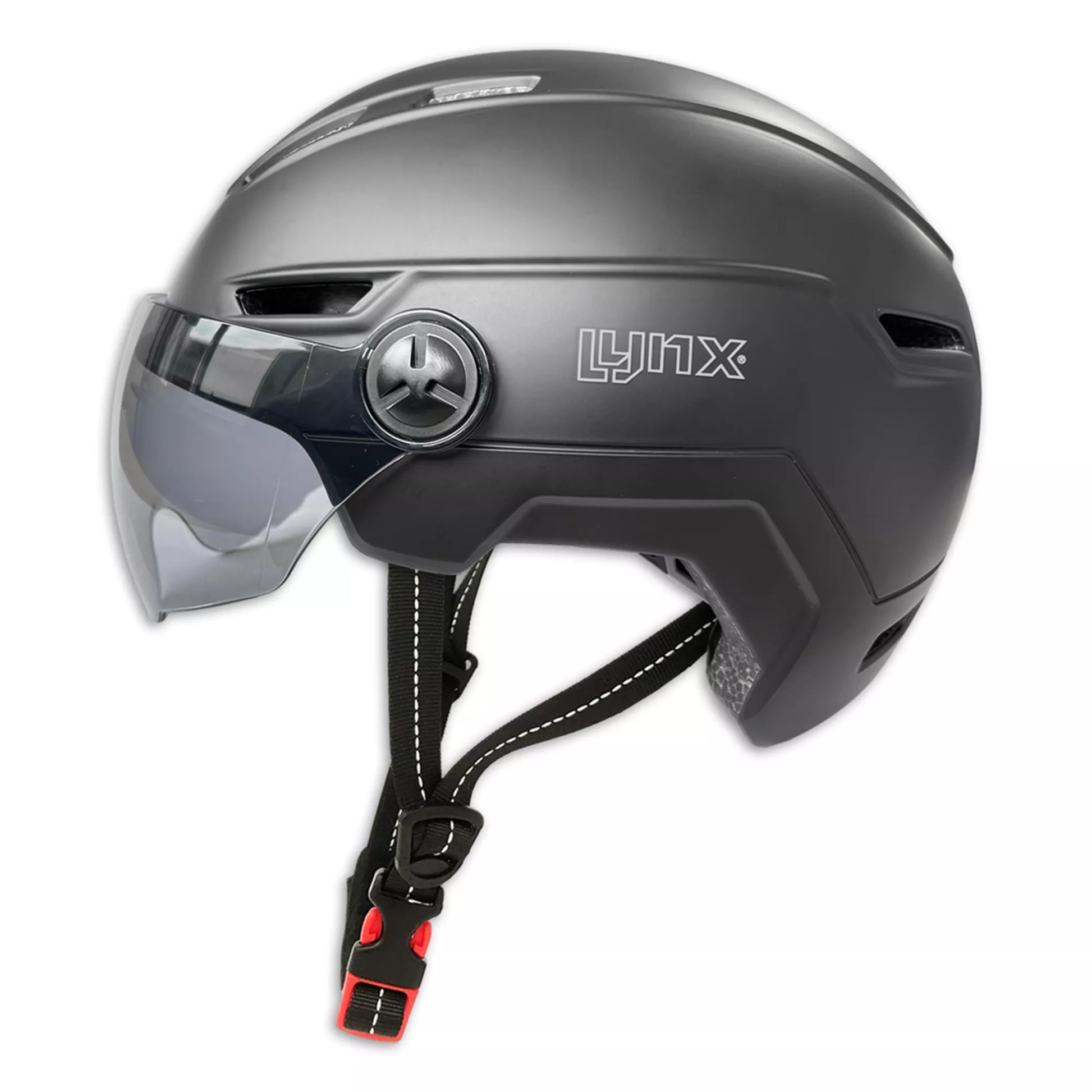 Lynx Speed Pedelec Helmet with Visor Black