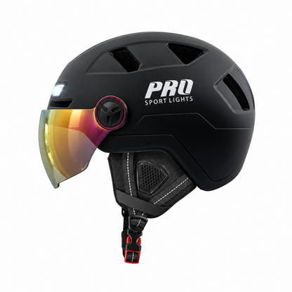 Casco Pro Sport Lights Ice para speed pedelec NTA 8776 — LED, 2 viseras y orejeras