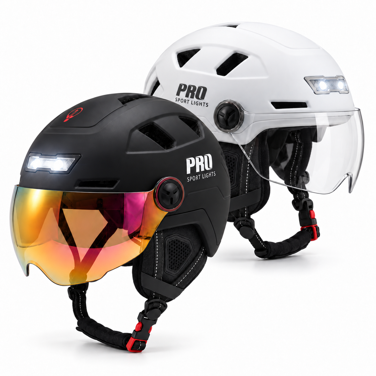 Speed Pedelec Helm Ice NTA 8776 – LED, 2 Vizieren & Oorwarmers Pro Sport Lights Bicycle Helmet Buy Online Visors Earmuffs