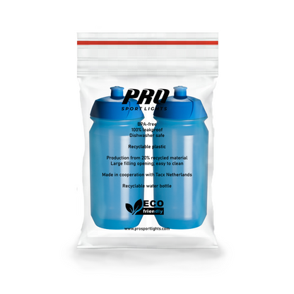 2 Pro Sport Lights -juomapulloa 500 ml – läpinäkyvä sininen