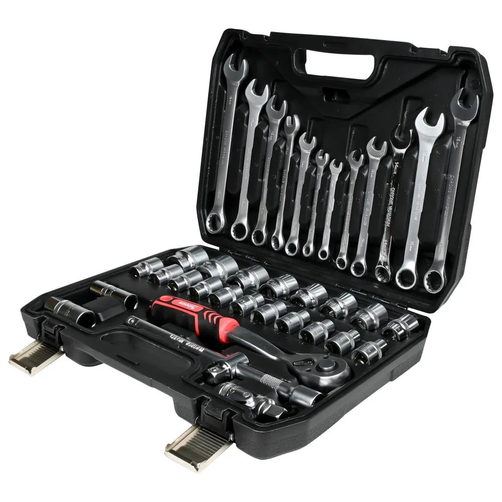 Doppenset Gereedschapskoffer 37-delig Complete Gereedschapset Kopen Online