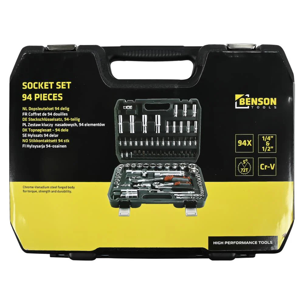 Dopsleutelset Gereedschapset 94-Delig Complete Koffer Momentsleutel Doppenset Kopen Online