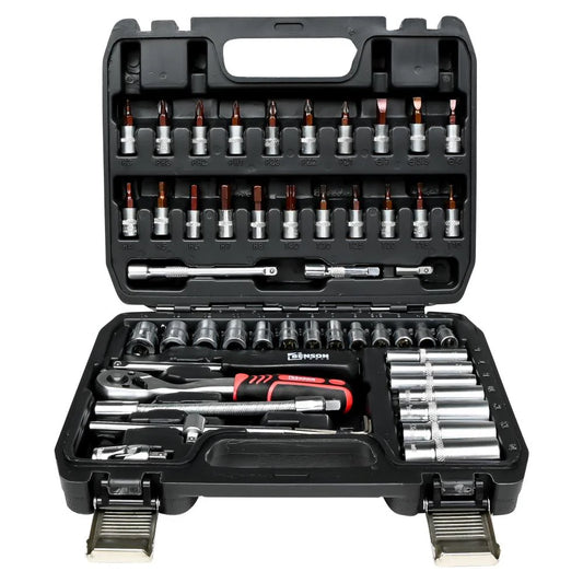 Dopsleutelset Professionele Gereedschapsset 53-Delig Momentsleutel En Doppenset + Bits Kopen Online