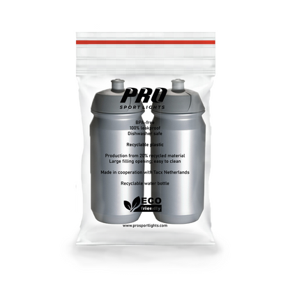 2 Pro Sport Lights -juomapulloa 500 ml – hopea