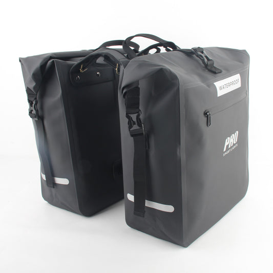 Dubbele Fietstas 58 Liter Zwart Met Reflectoren 100% Waterdicht Electrische Fietsen Kopen Online