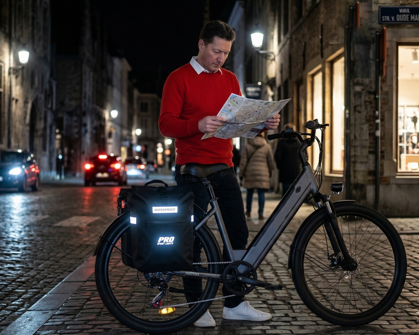 Dubbele Fietstas 58 Liter Zwart Met Reflectoren 100% Waterdicht Electrische Fietsen Kopen Online