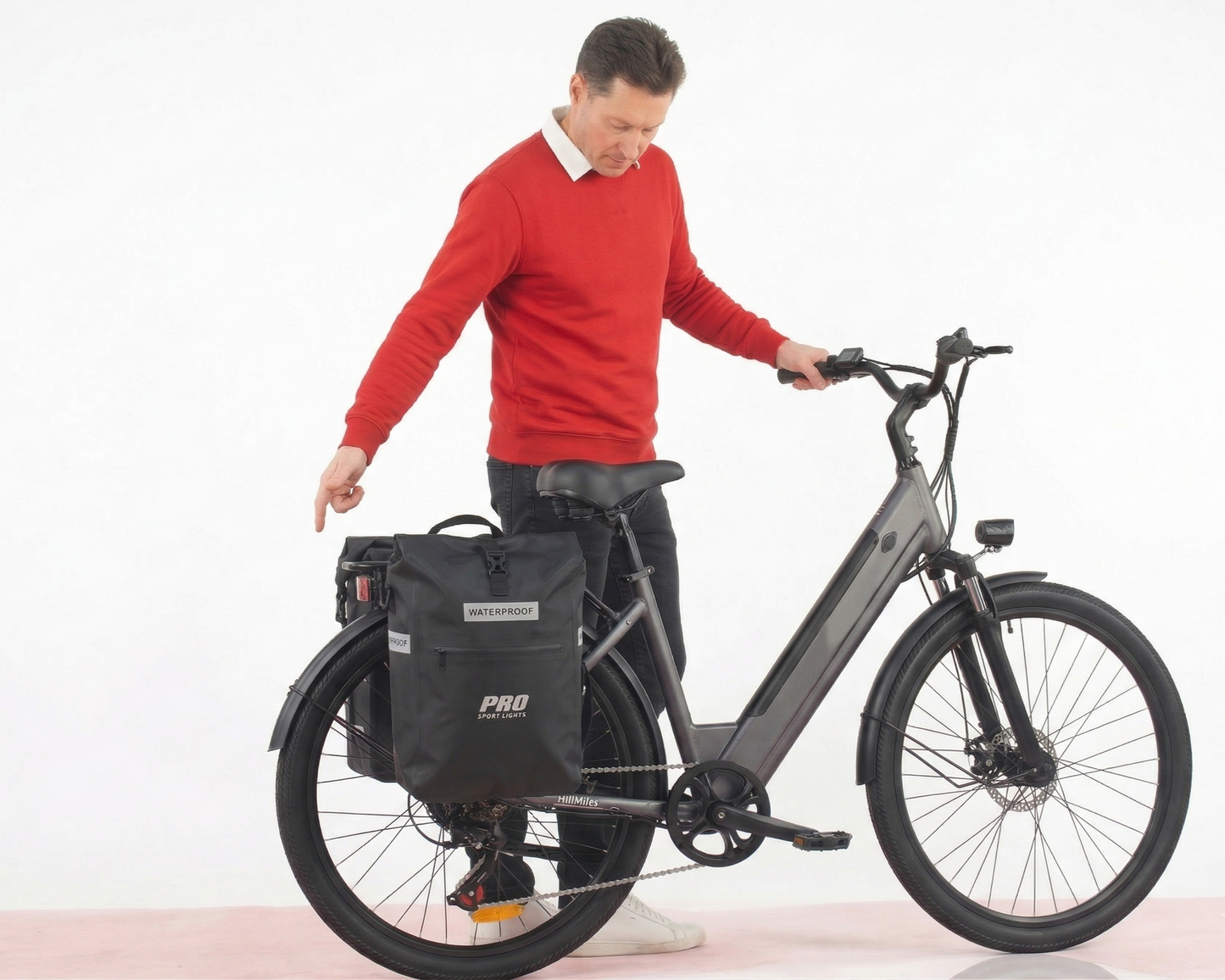 Dubbele Fietstas 58 Liter Zwart Met Reflectoren 100% Waterdicht Electrische Fietsen Kopen Online